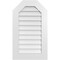 Ekena Millwork Octagonal Top Surface Mount PVC Gable Vent w/ 3-1/2"W x 1"P Standard Frame, 20"W x 34"H GVPOT20X3401SN - alternate 1